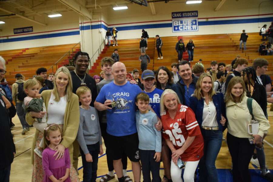 Mr. Mullen with his family, friends, and neighbors